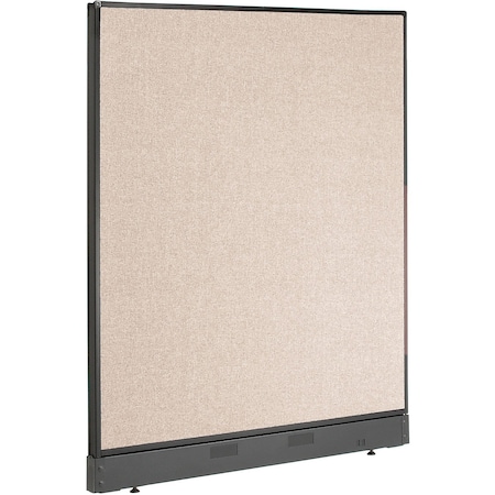 Interion By Global Industrial Interion Non-Electric Office Partition Panel with Raceway, 48-1/4inW x 46inH, Tan 240225NTN